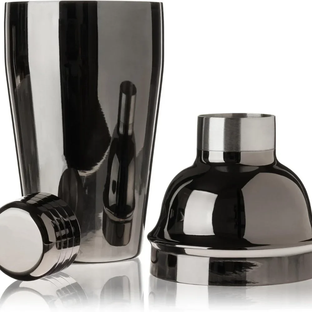 TRUE Cocktail Shaker 18 Oz Stainless Steel in Gunmetal With Lid & Strain… - Picture 2 of 5